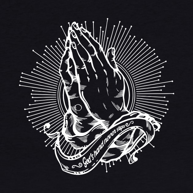 'God's Hands Never Slip' Religion Shirt by ourwackyhome